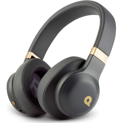 제이비엘 JBL E55BT Quincy Edition Wireless Over-Ear Headphones with One-Button Remote and Mic (Black Matte)