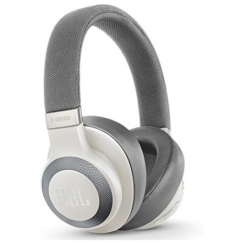 제이비엘 JBL E65BTNC Wireless Over-Ear Noise-Cancelling Headphones with Mic and One-Button Remote (White)