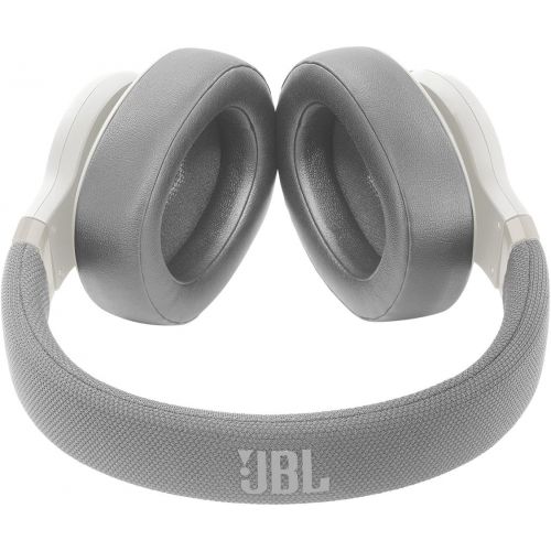 제이비엘 JBL E65BTNC Wireless Over-Ear Noise-Cancelling Headphones with Mic and One-Button Remote (White)