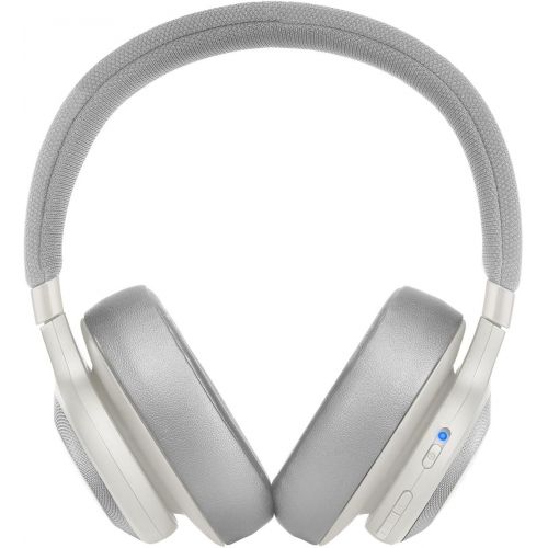 제이비엘 JBL E65BTNC Wireless Over-Ear Noise-Cancelling Headphones with Mic and One-Button Remote (White)