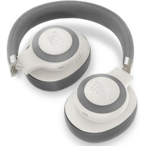 제이비엘 JBL E65BTNC Wireless Over-Ear Noise-Cancelling Headphones with Mic and One-Button Remote (White)