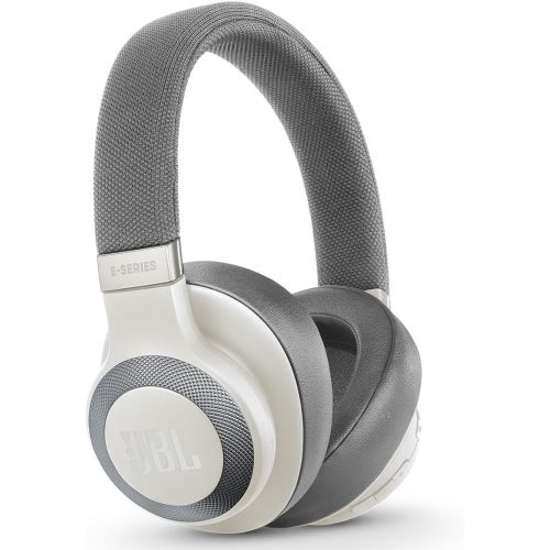 제이비엘 JBL E65BTNC Wireless Over-Ear Noise-Cancelling Headphones with Mic and One-Button Remote (White)