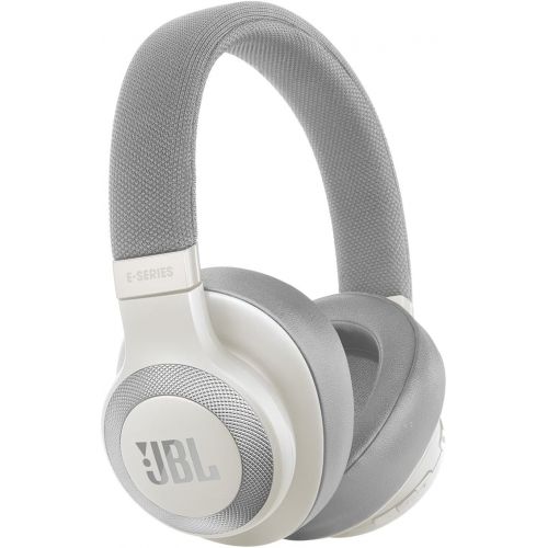 제이비엘 JBL E65BTNC Wireless Over-Ear Noise-Cancelling Headphones with Mic and One-Button Remote (White)