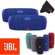 JBL Charge 3 Portable Bluetooth Stereo Speaker 2-Pack (Blue)