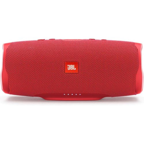 제이비엘 JBL Charge 4 Portable Waterproof Wireless Bluetooth Speaker Bundle with Anker 2-Port Car Charger - Red