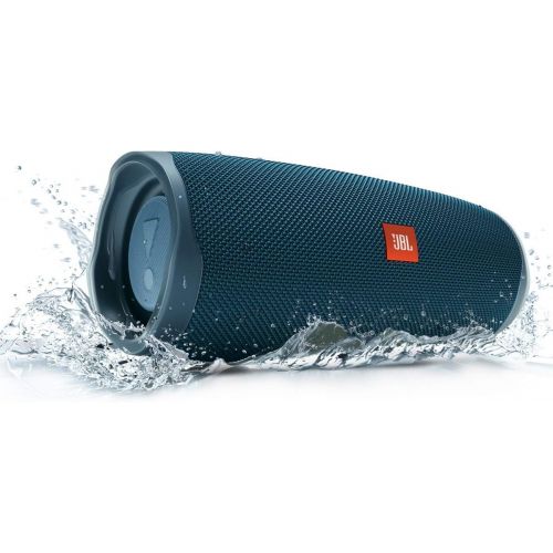 제이비엘 JBL Charge 4 Portable Waterproof Wireless Bluetooth Speaker Bundle - (Pair) Black