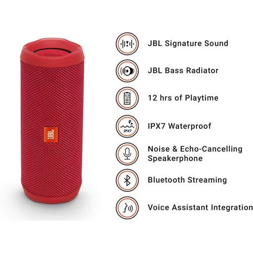 제이비엘 JBL Flip 4 Waterproof Portable Bluetooth Speaker (Teal)