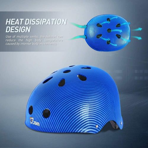  JBM Skateboard Helmet Adult Skateboard Helmet for Adults Skate Helmet Skating Helmet for Youth Skateboarding Helmet Scooter Helmets Adult Helmet for Multi-Sports Roller Skate Inlin