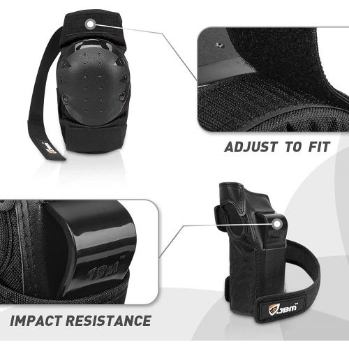  JBM international JBM Child & Adults Rider Series Protection Gear Set for Multi Sports Scooter, Skateboarding, Biking, Roller skating, Protection for beginner to advanced, Helmet, Knee and elbow pad