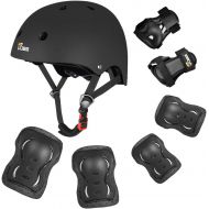 JBM international JBM Kids Full Protective Gear Set, Multi-Sport Helmet, Knee pads and elbow pads with Wrist Guards, Full Protection