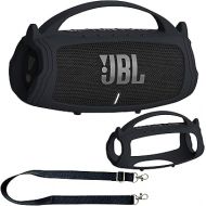 Silicone Cover Case for JBL Charge 5 Portable Bluetooth Speaker, Protective Skin Case for JBL Charge 5 Speaker Accessories(Black Case)