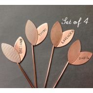 JCranejewelry Large Sprout Herb Markers - Custom Set of 4 Garden Markers