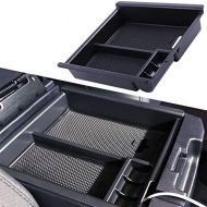 JDMCAR Compatible with Tacoma 2016-2019 2020 Center Console Organizer Insert ABS Black Materials Tray, Armrest Box Secondary Storage