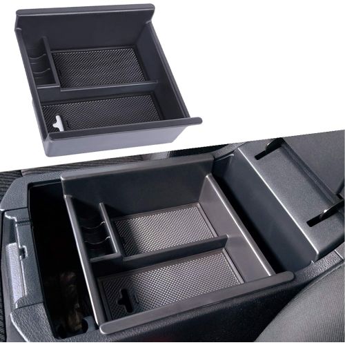  JDMCAR Center Console Organizer Compatible with Toyota 4Runner （2010-2019 2020）, Insert ABS Black Materials Tray, Armrest Box Secondary Storage