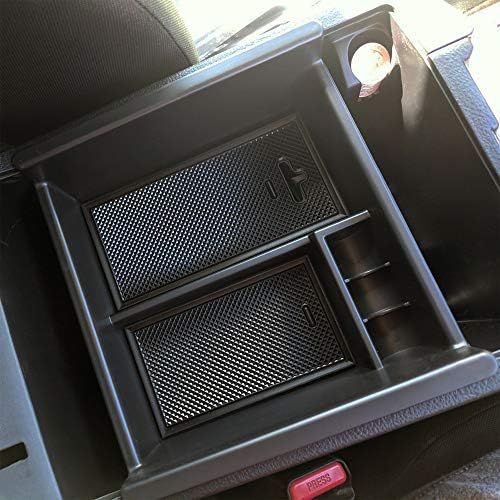  JDMCAR Center Console Organizer Compatible with Toyota 4Runner （2010-2019 2020）, Insert ABS Black Materials Tray, Armrest Box Secondary Storage