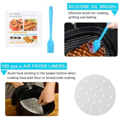  [아마존베스트]JDXS Hot Air Fryer Accessory Set 20 cm Diameter for L XL Gowise Phillips Cozyna Hot Air Fryer