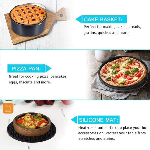  [아마존베스트]JDXS Hot Air Fryer Accessory Set 20 cm Diameter for L XL Gowise Phillips Cozyna Hot Air Fryer