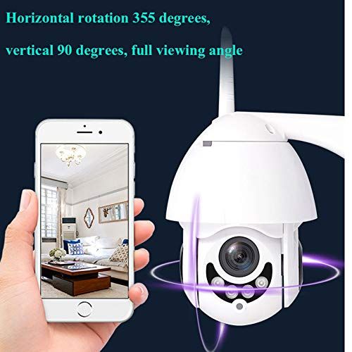  JDkeji Wireless Smart Camera, Waterproof WiFi Smart Monitor Home Mobile Phone Remote Viewing Two-Way Voice Outdoor Ball Machine