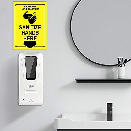  JE Make IT Simple Automatic Hand Sanitizer Dispenser Wall Mounted, 1000ml Touchless Spray Alcohol Soap Dispenser, Refillable Pump Hands Free Dispenser for Hotel, Office, Hospital,