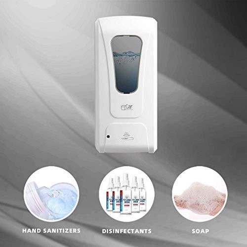  JE Make IT Simple Automatic Hand Sanitizer Dispenser Wall Mounted, 1000ml Touchless Spray Alcohol Soap Dispenser, Refillable Pump Hands Free Dispenser for Hotel, Office, Hospital,