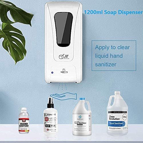  JE Make IT Simple Automatic Hand Sanitizer Dispenser Wall Mounted, 1000ml Touchless Spray Alcohol Soap Dispenser, Refillable Pump Hands Free Dispenser for Hotel, Office, Hospital,