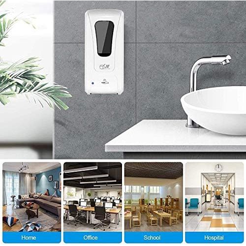  JE Make IT Simple Automatic Hand Sanitizer Dispenser Wall Mounted, 1000ml Touchless Spray Alcohol Soap Dispenser, Refillable Pump Hands Free Dispenser for Hotel, Office, Hospital,