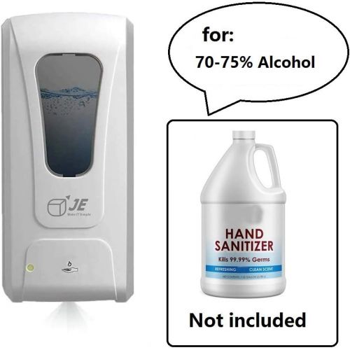  JE Make IT Simple Automatic Hand Sanitizer Dispenser Wall Mounted, 1000ml Touchless Spray Alcohol Soap Dispenser, Refillable Pump Hands Free Dispenser for Hotel, Office, Hospital,