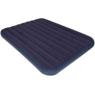 JEAOUIA Queen Size Air Mattress for Tents - Portable Navy Line Blow Up Bed with Flocked top - Double Foldable Inflatable Bed for Car Camping Home Travel Backpacking