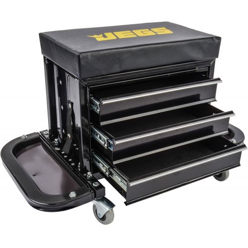  JEGS Performance Products 81155 3 Drawer Tool Box Stool