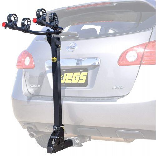  JEGS 71010 Hitch Mounted Bike Rack 2-Bike Carrier Fits 2 in. Receiver