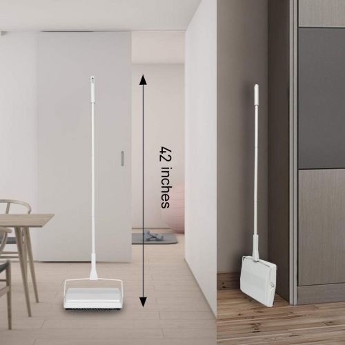  [아마존베스트]JEHONN Carper Sweeper, Floor Sweeper Non Electric Manual Sweeping with Horsehair Rotor Brush Heavy Duty for Pet Hair Clean