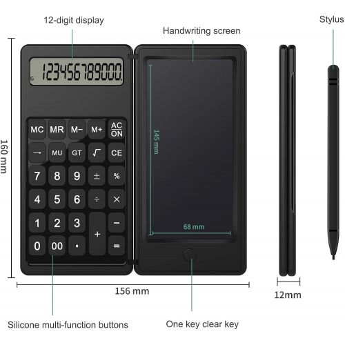  Calculators,JEOEUS,Doodle Pad Calculators,Kids Calculator，Calculator with Writing Tablet，Calculator Desktop,6 LCD Writing TabletCalculator12 Digit Display, Electronic Board Drawing