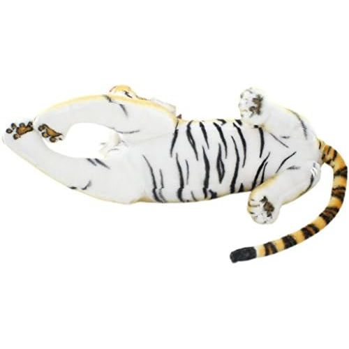  JESONN Realistic Soft Stuffed Animals Plush Toy Tiger Beige for Kids Gifts,18.9 or 48CM,1PC