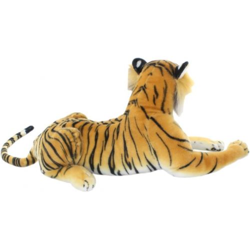  JESONN Realistic Soft Stuffed Animals Plush Toy Tiger Beige for Kids Gifts,18.9 or 48CM,1PC