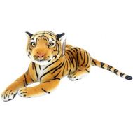 JESONN Realistic Stuffed Animals Soft Plush Toy Tiger Beige for Kids Birthday Gifts,13.5 or 35CM,1PC