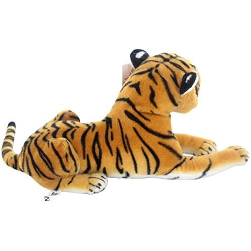  JESONN Realistic Stuffed Animals Soft Plush Toy Tiger Beige for Kids Birthday Gifts,13.5 or 35CM,1PC