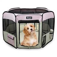 JESPET Jespet Pet Dog Playpens 45&61 Portable Soft Dog Exercise Pen Kennel with Carry Bag for Puppy Cats Kittens Rabbits