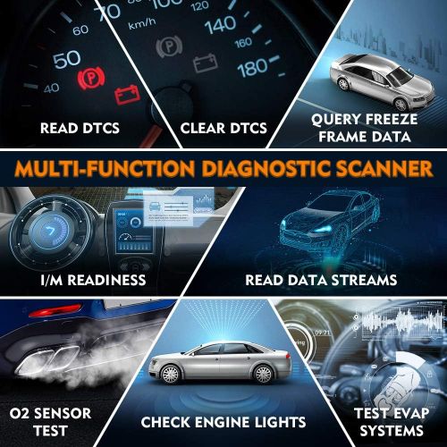  JETHAX Handheld OBD2 Scanner, Car Fault Code Reader Diagnostic Scan Tool Compatible with All Vehicles 1996 and Newer, Check I/M Readiness, 02 Sensor, EVAP Systems