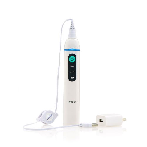  JETPIK Rechargeable Electric Water Flosser and Toothbrush with Patented Flossing Technology, Tongue Cleaner, and Extra Water Floss Tip -JP210 Solo- Jetpik