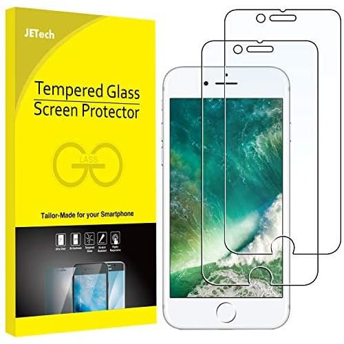  [아마존베스트]JETech Screen Protector for Apple iPhone 8 Plus and iPhone 7 Plus, 5.5-Inch, Case Friendly, Tempered Glass Film, 2-Pack