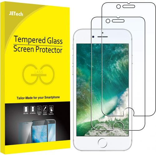  [아마존베스트]JETech Screen Protector for Apple iPhone 8 Plus and iPhone 7 Plus, 5.5-Inch, Case Friendly, Tempered Glass Film, 2-Pack