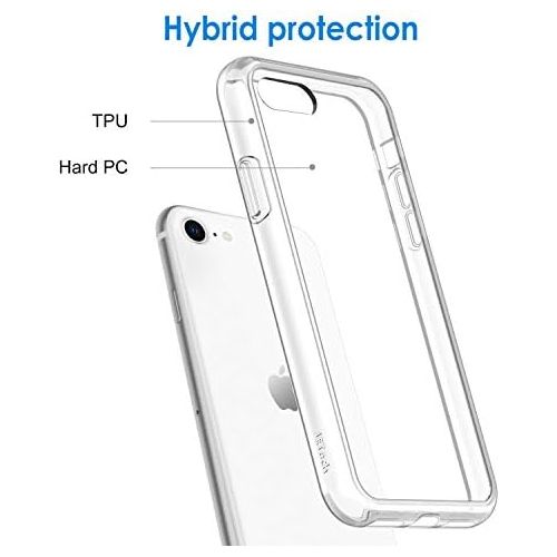  [아마존베스트]JETech Case for Apple iPhone 8 and iPhone 7, 4.7-Inch, Shock-Absorption Bumper Cover, Anti-Scratch Clear Back (HD Clear)