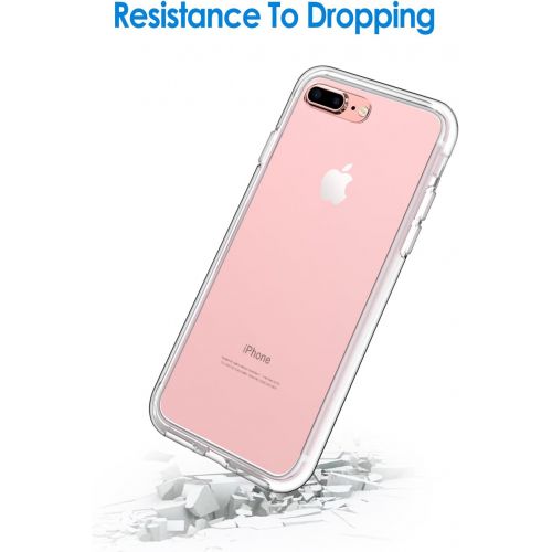  [아마존베스트]JETech Case for Apple iPhone 8 Plus and iPhone 7 Plus 5.5-Inch, Shock-Absorption Bumper Cover, Anti-Scratch Clear Back (HD Clear)
