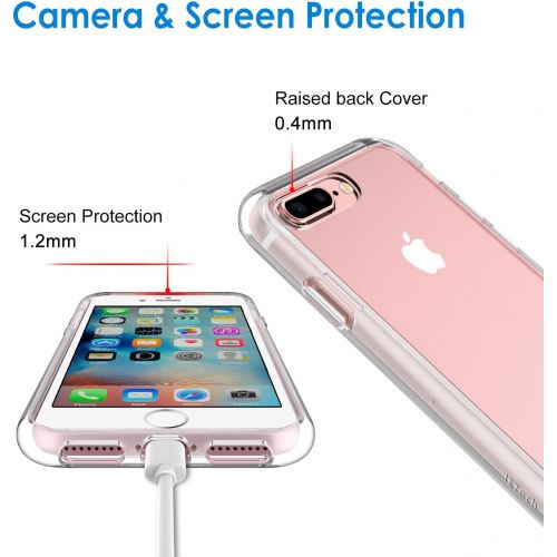  [아마존베스트]JETech Case for Apple iPhone 8 Plus and iPhone 7 Plus 5.5-Inch, Shock-Absorption Bumper Cover, Anti-Scratch Clear Back (HD Clear)