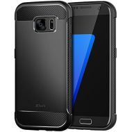 [아마존베스트]JETech Case for Samsung Galaxy S7 Protective Cover with Shock-Absorption and Carbon Fiber Design (Black)
