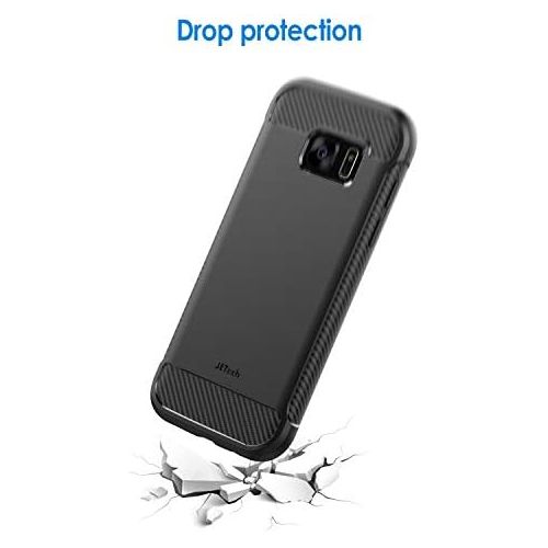  [아마존베스트]JETech Case for Samsung Galaxy S7 Protective Cover with Shock-Absorption and Carbon Fiber Design (Black)