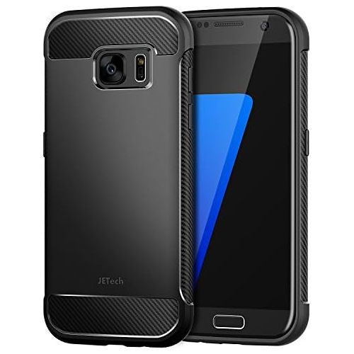  [아마존베스트]JETech Case for Samsung Galaxy S7 Protective Cover with Shock-Absorption and Carbon Fiber Design (Black)