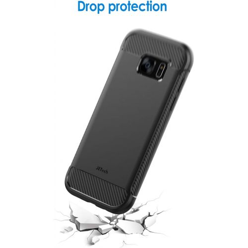  [아마존베스트]JETech Case for Samsung Galaxy S7 Protective Cover with Shock-Absorption and Carbon Fiber Design (Black)