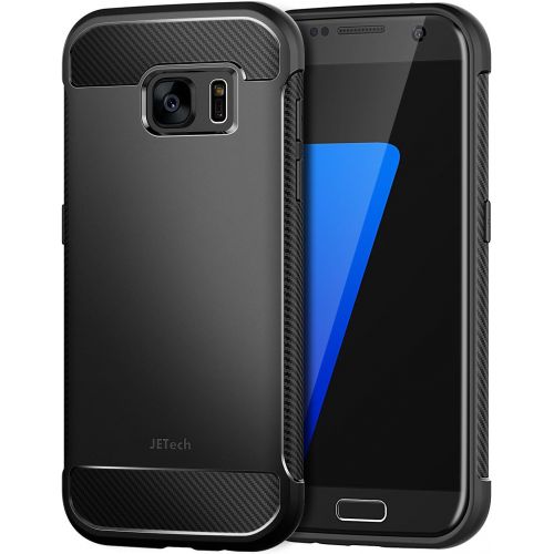  [아마존베스트]JETech Case for Samsung Galaxy S7 Protective Cover with Shock-Absorption and Carbon Fiber Design (Black)