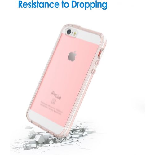  [아마존베스트]JETech Case for Apple iPhone SE 5S 5, Shock-Absorption Bumper Cover, Anti-Scratch Clear Back, Crystal Clear